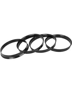 X AUTOHAUX 4uds Plástico 74.1mm a 72.6mm Coche Cubo Céntricos círculos Negro Anillos Centrales       