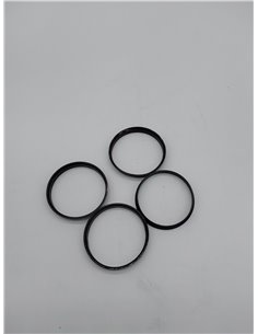 X AUTOHAUX 4uds Plástico 74.1mm a 72.6mm Coche Cubo Céntricos círculos Negro Anillos Centrales        2