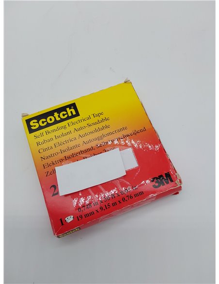 3M HT002001309 Scotch 23 Cinta Eléctrica Autosoldable de Goma, 19 mm x 9.15 m, 1 Rollo, Negro       
