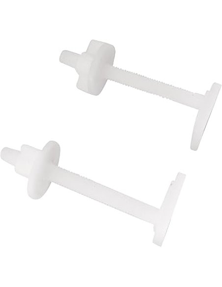 SOMATHERM FOR YOU - Solapa fijación WC con dos tornillos y dos tuercas de cabeza cuadrada - plast