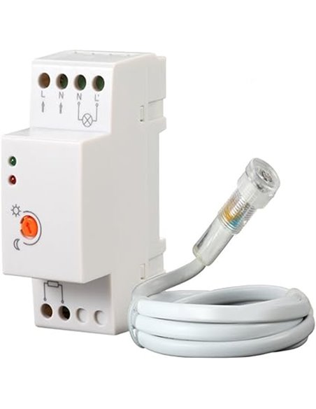 Maclean MCE83 - Sensor Interruptor crepuscular IP 65 Montaje en Carril DIN       