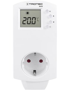 TROTEC Termostato para Enchufe BN30, 5-30 °C, Control de Calefacción y Refrigeración, Interruptor Térmico para la Calefacción po