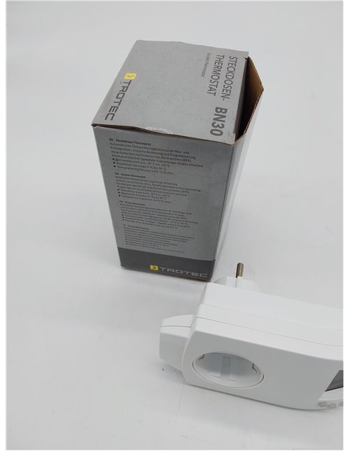 TROTEC Termostato para Enchufe BN30, 5-30 °C, Control de Calefacción y Refrigeración, Interruptor Térmico para la Calefacción po