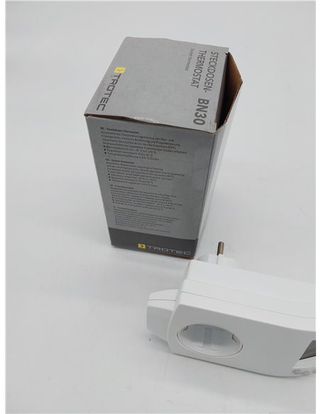 TROTEC Termostato para Enchufe BN30, 5-30 °C, Control de Calefacción y Refrigeración, Interruptor Térmico para la Calefacción po