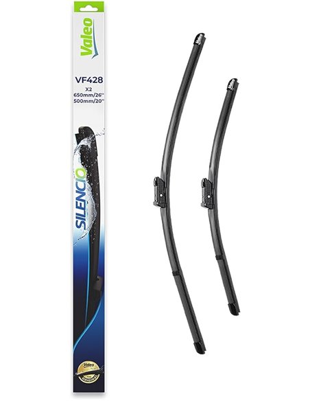 VALEO Silencio Escobilla - VF428 - Kit de Alto Rendimiento, Visibilidad Superior en Carretera, Fácil Instalación, Hojas Planas O