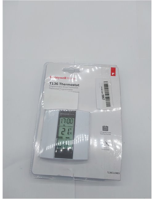 Honeywell Home T136C110AEU T136: Termostato programable, Blanco       