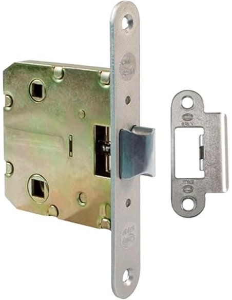Amig - Picaporte Unificado para Puertas de Madera | Cerradura para Puerta Interior | Cierre de Embutir de Acero Latonado | Entra