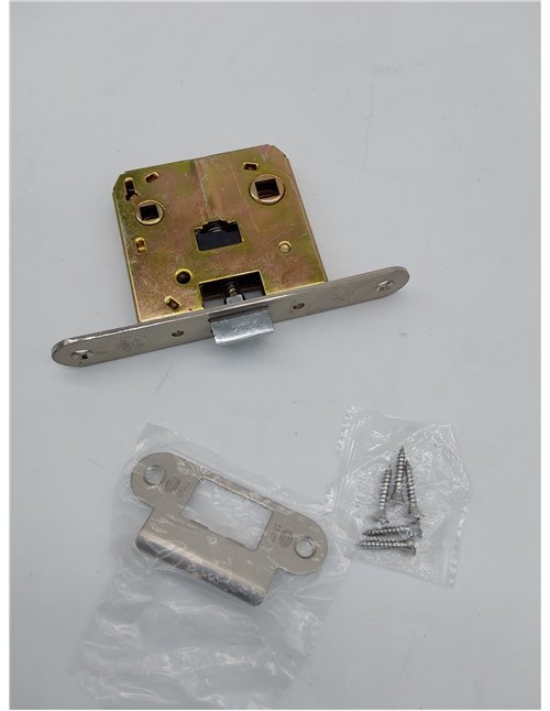 Amig - Picaporte Unificado para Puertas de Madera | Cerradura para Puerta Interior | Cierre de Embutir de Acero Latonado | Entra