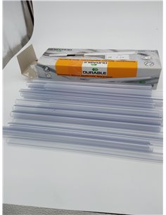 Durable 290919 Barra de sujeción A4, para aproximadamente 80 hojas, paquete de 25, transparente        2