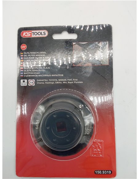 KS Tools 150.9319 3/8" Llave del filtro de aceite, 64-14       