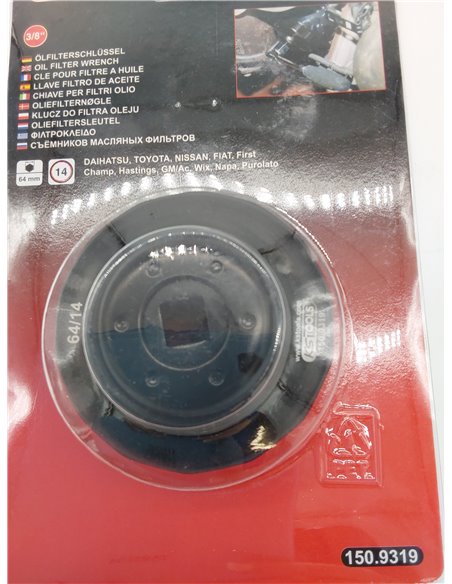 KS Tools 150.9319 3/8" Llave del filtro de aceite, 64-14       