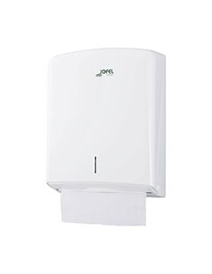 Jofel - Dispensador de Papel de Manos, Toallas Faciales, Dispensador de Papel Secamanos de Pared, hasta 600 Toallitas Zig-Zag, A