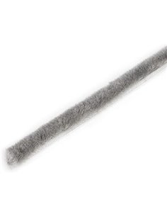 EMUCA Burlete Adhesivo con Cepillo de Altura 7mm, guardapolvo Adhesivo para Puertas y Ventanas, Rollo de 10m, Gris       