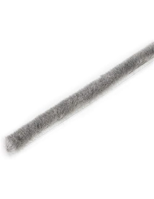EMUCA Burlete Adhesivo con Cepillo de Altura 7mm, guardapolvo Adhesivo para Puertas y Ventanas, Rollo de 10m, Gris       