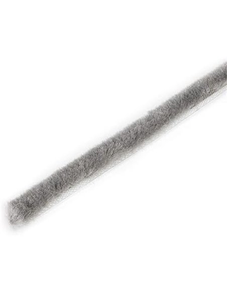 EMUCA Burlete Adhesivo con Cepillo de Altura 7mm, guardapolvo Adhesivo para Puertas y Ventanas, Rollo de 10m, Gris       
