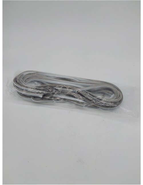 EMUCA Burlete Adhesivo con Cepillo de Altura 7mm, guardapolvo Adhesivo para Puertas y Ventanas, Rollo de 10m, Gris       