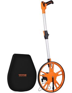 VEVOR Odómetro de Rueda para Medición de Distancia Diámetro de Rueda de 317,5mm Topómetro Medición de Distancia Mango Telescópic