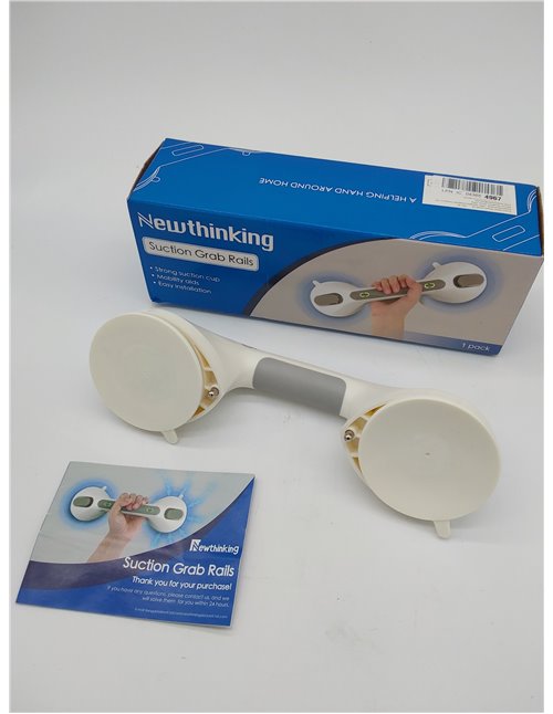 Newthinking Rieles de succión para baño, asas de succión portátiles para bañera con indicador, asas de seguridad de succión para