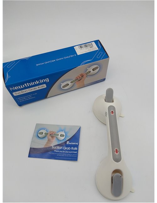 Newthinking Rieles de succión para baño, asas de succión portátiles para bañera con indicador, asas de seguridad de succión para