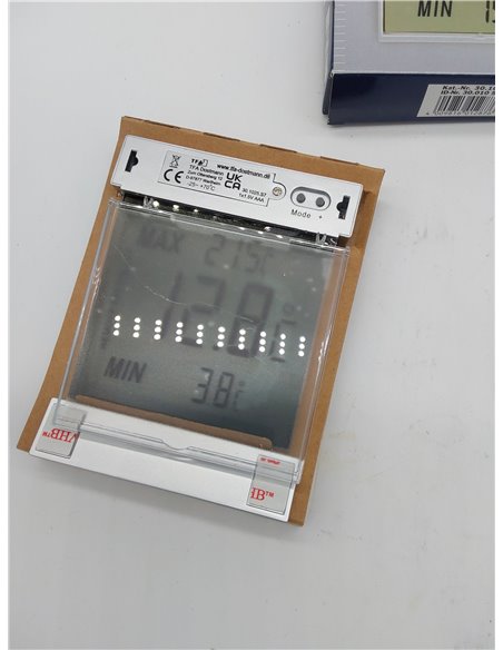 Termómetro de ventana digital TFA Dostmann Vision, 30.1025, pantalla grande con temperatura exterior, L 97 x An 22 x Al 105 mm  