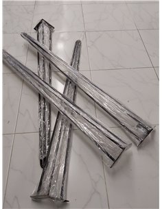 Happybuy Patas para Mesas de Acero al Carbono, Conjunto de Patas de Mesa Altura de Pata 41-102 cm, Patas para Muebles con 4 Pies 2