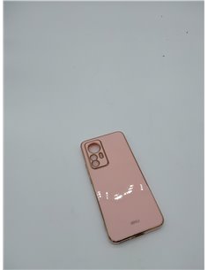 AMWEI Funda para Xiaomi Mi 12T 5G, Frontera de Oro Carcasa Protectora Antigolpes Suave TPU Silicona Caso Anti-Choques Resistente 2