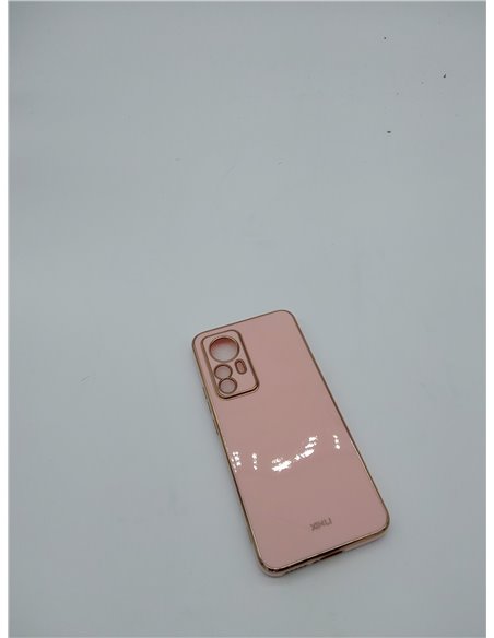 AMWEI Funda para Xiaomi Mi 12T 5G, Frontera de Oro Carcasa Protectora Antigolpes Suave TPU Silicona Caso Anti-Choques Resistente