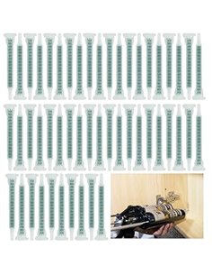 AFASOES 50 Pcs Boquillas Mezcladoras 50ml Canulas Pasta Bicomponente Cánulas Pegamento 2 Componentes Boquillas Pegamento Estruct