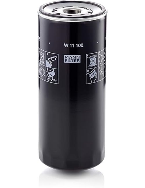 MANN-FILTER lubricante W 11 102 Filtro de aceite – Para maquinaria industrial, agrícola y de construcción       