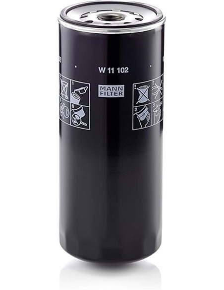MANN-FILTER lubricante W 11 102 Filtro de aceite – Para maquinaria industrial, agrícola y de construcción       