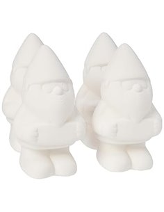 Gnomos de cerámica Baker Ross (paquete de 4) para que los niños decoren. Artes y manualidades       