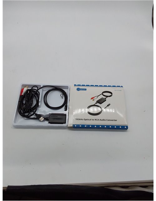 AUTOUTLET 192kHz Conversor Audio Digital Analóg SPDIF a RCA Convertidor de Audio Digital a Analógico conector RCA Macho       