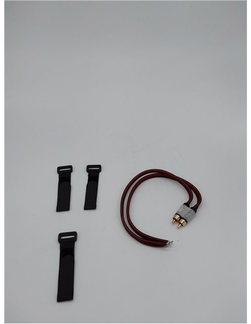 MKBKLLJY Cable de altavoz RCA a cable desnudo de 1 pie 16 AWG, cable rojo positivo, carcasa de cobre puro, enchufe chapado en or