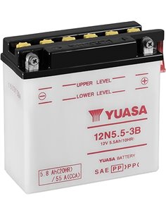 YUASA BATERIA 12N5.5-3B abierto - sin ácido       