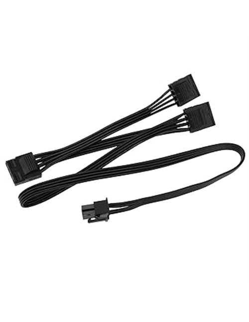 EMSea Cable adaptador de 6 pines a 3 x 4 pines IDE Molex, cable adaptador de corriente para disco duro compatible con la fuente 