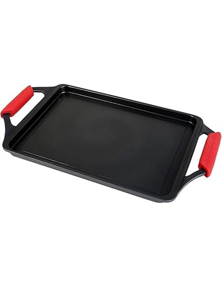 WECOOK! Bandeja de Asar 43 X 25cm, Aluminio, Asas de Silicona, Vitrocerámica, Gas, Horno       