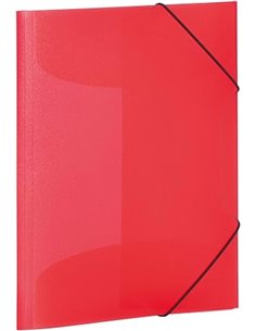 HERMA 19516 Carpeta de dibujo Translúcido en Rojo, A3, plástico resistente, con 3 solapas interiores, carpeta de 1 palmo       