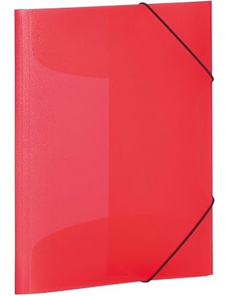 HERMA 19516 Carpeta de dibujo Translúcido en Rojo, A3, plástico resistente, con 3 solapas interiores, carpeta de 1 palmo       
