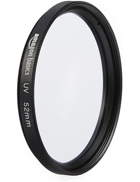 Amazon Basics - 52 mm Filtro de Protección UV Circular para Imágenes Más Claras, Protege contra el Polvo, la Suciedad y los Arañ