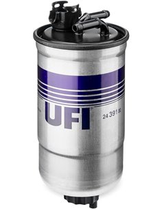 UFI Filters, Filtro Gasoil 24.391.00, Filtro de Combustible Diésel de Recambio, Apto para Coches, Apto para Modelos como Audi, F
