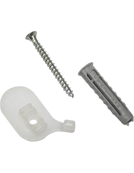 GARDINIA Soporte de techo para riel de cortina de aluminio, 1 vía, Blanco, 2 piezas       