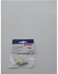 GARDINIA Soporte de techo para riel de cortina de aluminio, 1 vía, Blanco, 2 piezas        2