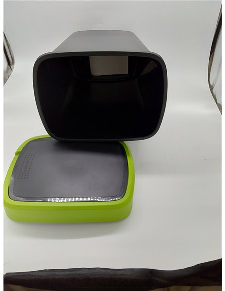Rotho Salsa Papelera 25l con tapa, Plástico (PP) sin BPA, verde, 25l (33.3 x 25.2 x 47.6 cm)       