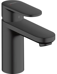 hansgrohe Vernis Blend Grifo monomando de lavabo 100, sin vaciador automático, negro mate, 71580670       