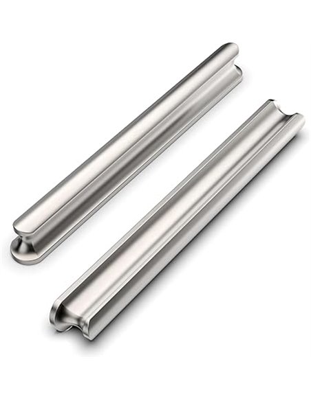9BUILD 10 Piezas Níquel Cepillado Tiradores Cocina Distancia del Agujero 128mm Tiradores Armarios Tiradores Cajones Baño Dormito