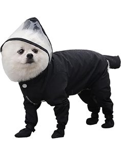 Chubasquero de Perro, Perros de Cuatro Patas, Poncho Impermeable para Lluvia para Perros Chaqueta de Lluvia para Perros Sudadera