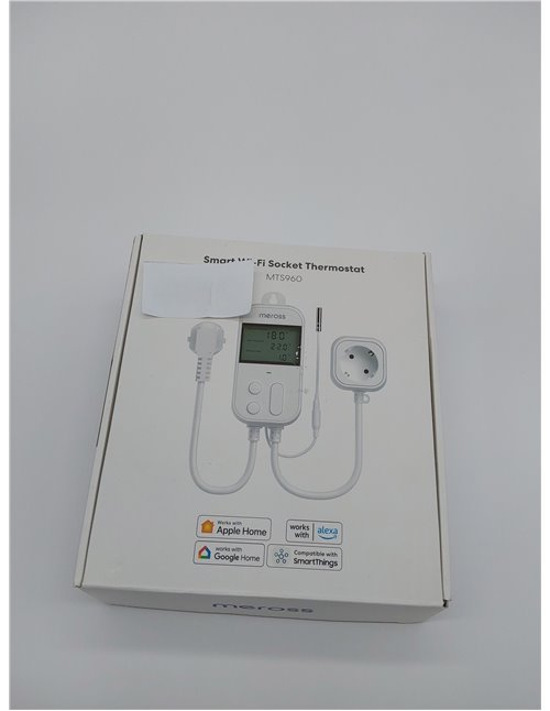 Meross Inteligente Enchufe de Digital Termostato con Sonda, WiFi Controlador de Temperatura para Acuarios, Incubación, Plantas d