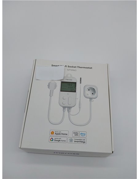 Meross Inteligente Enchufe de Digital Termostato con Sonda, WiFi Controlador de Temperatura para Acuarios, Incubación, Plantas d