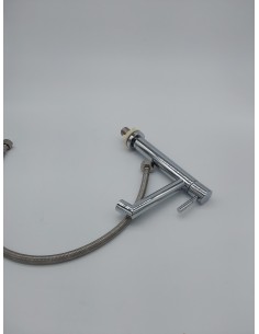 Ulytid Grifo Lavabo Alto Cromado, Grifo de Baño Giratorio de 360° para Lavabos Elevados, Mezclador Monomando de Acero Inoxidable