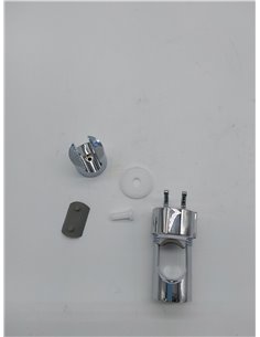 Alyvisun Universal Soporte Ducha con 2 Ganchos, Ajustable Sujeta Alcachofa Ducha para 16-27 mm Barra de Ducha, Cromado Soporte A 2